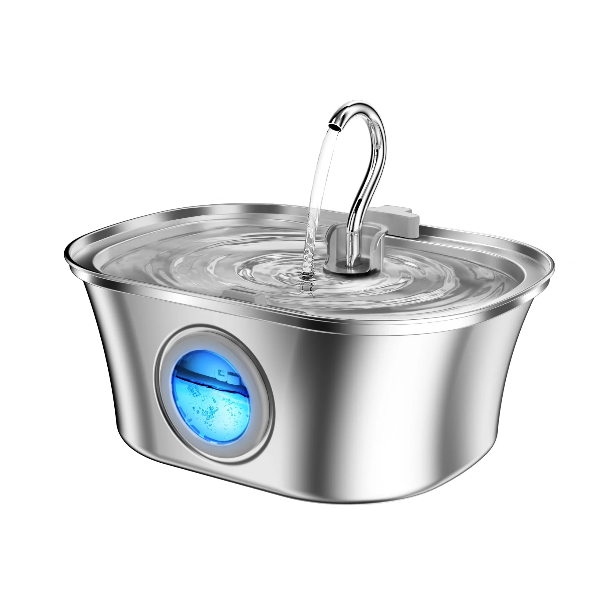 Petwant 3.2L OEM ODM Visual Window Ultra Quiet Stainless Steel Drinking Water Fountain  for Small Animals Pets Dogs Cats
