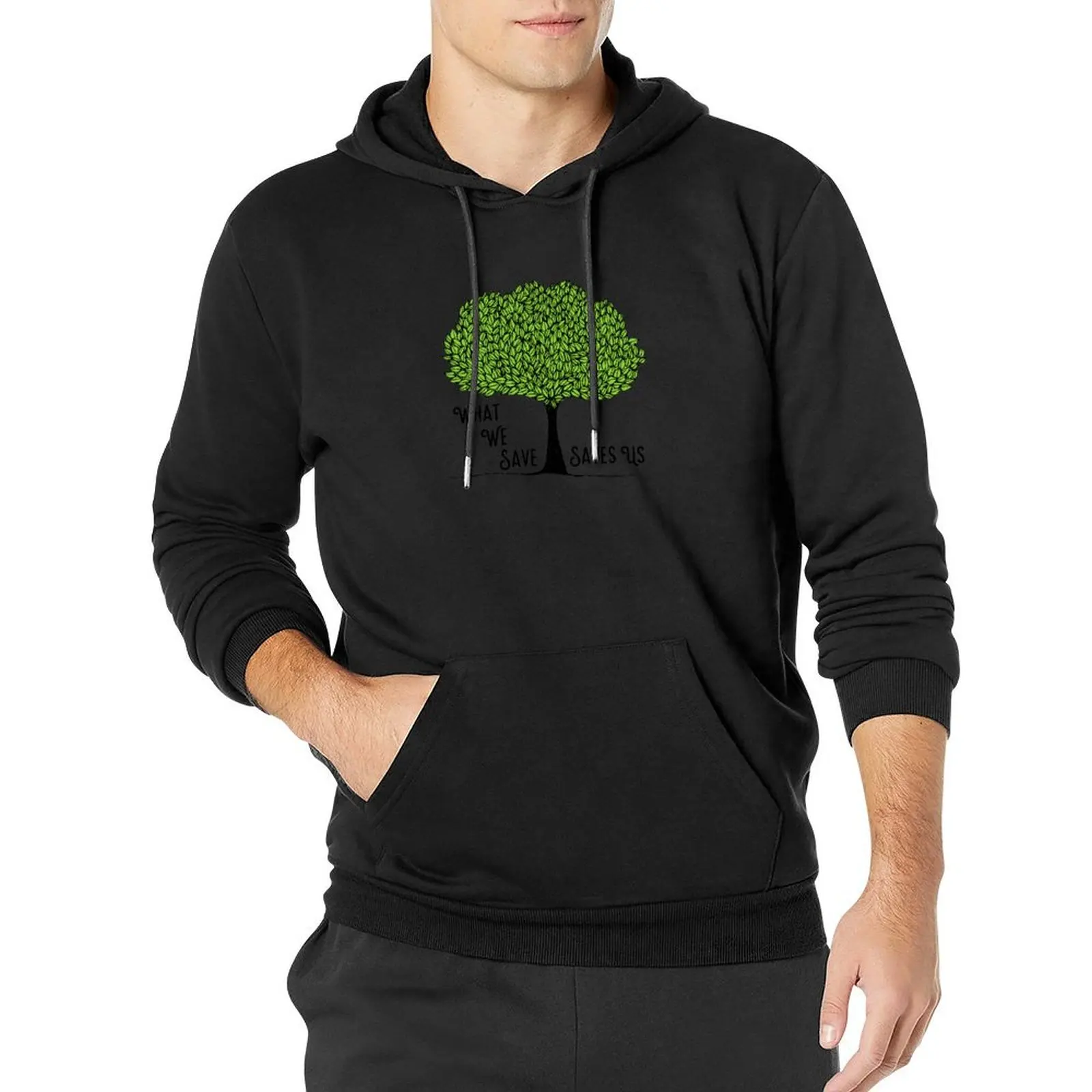 

What We Save Saves Us Pullover Hoodie japanese style big size hoodie