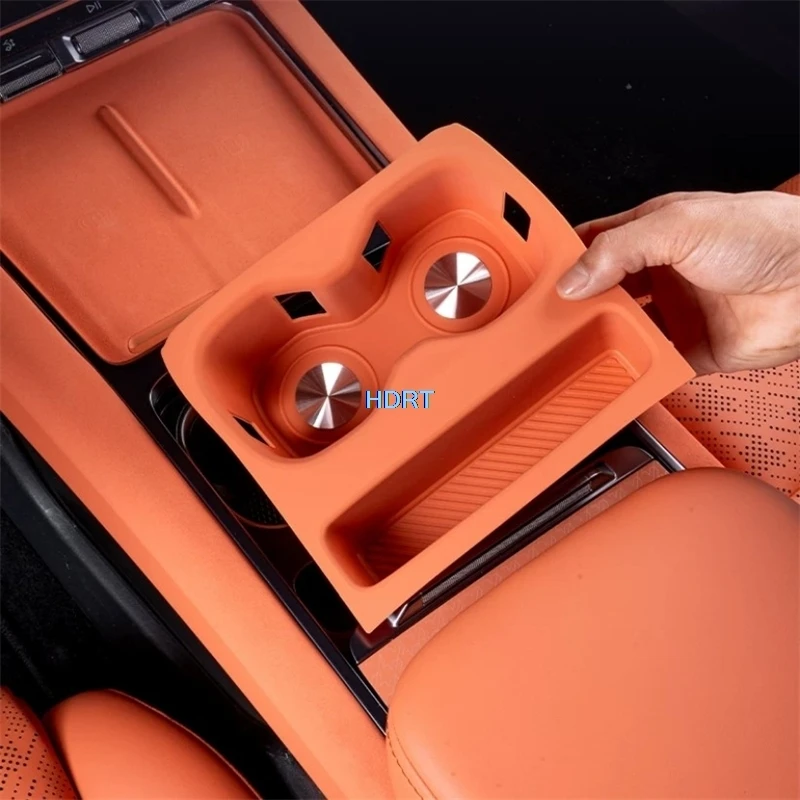For Geely Zeekr 7X CX1E 2026 + Center Console Front Water Cup Dust Proof Pad Storage Box Car Styling Organizer Cover Accessories