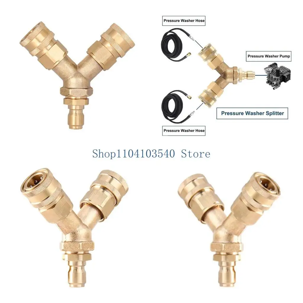 

02DC Адаптер для мойки высокого давления Быстроразъемный разъем Тройной переходник-разветвитель