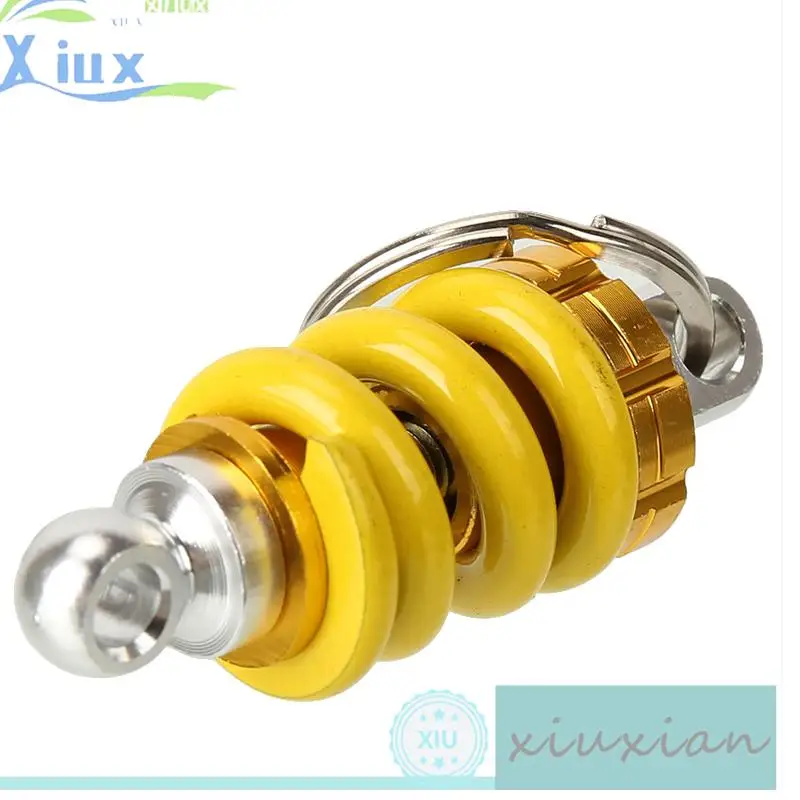 Aluminum Alloy Shock Absorber Key Ring - Stylish Automotive Front Strut Pendant for Cars & Scooters