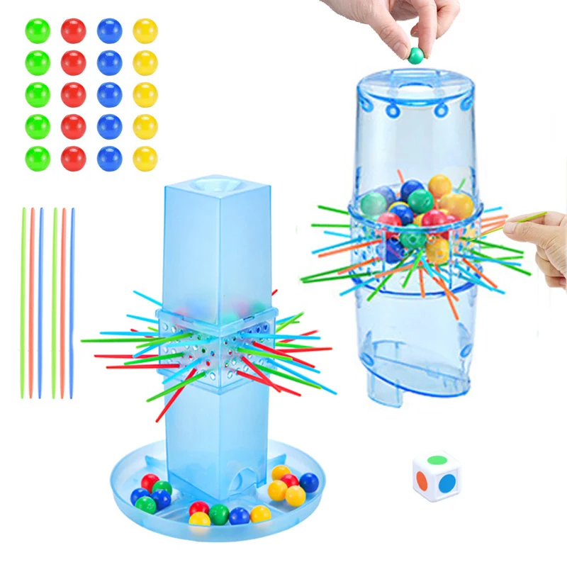 

Children's Easy To Learn Home Games Multiplayer Combat Magic Wand Games Don't Let Beads Drop Counting Games Montessori Toys