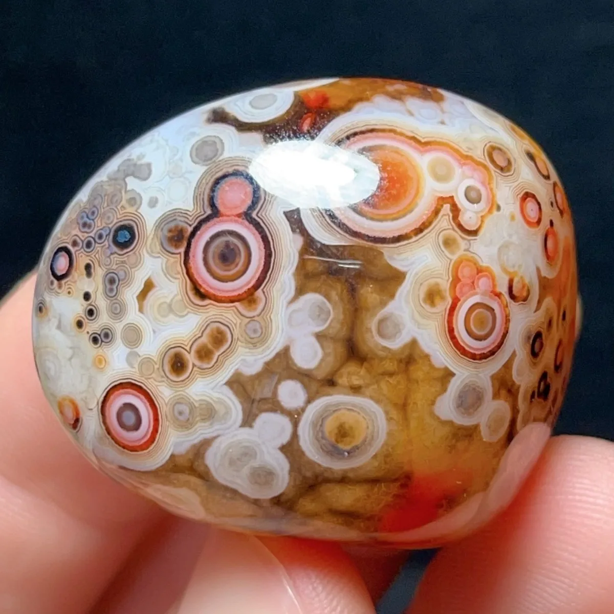 Banded Agate Loose Gemstone, Multi Color, Polished Tumbled, Terrarium Decor, Natural Stone, Crystal Collection, Table Display