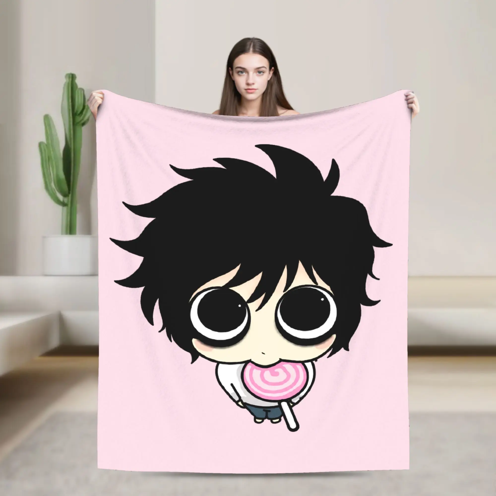L Lawliet Cute Lollipop Blankets Fleece  Winter  Portable Super Warm Throw Blankets for Home Bedroom Bedspread