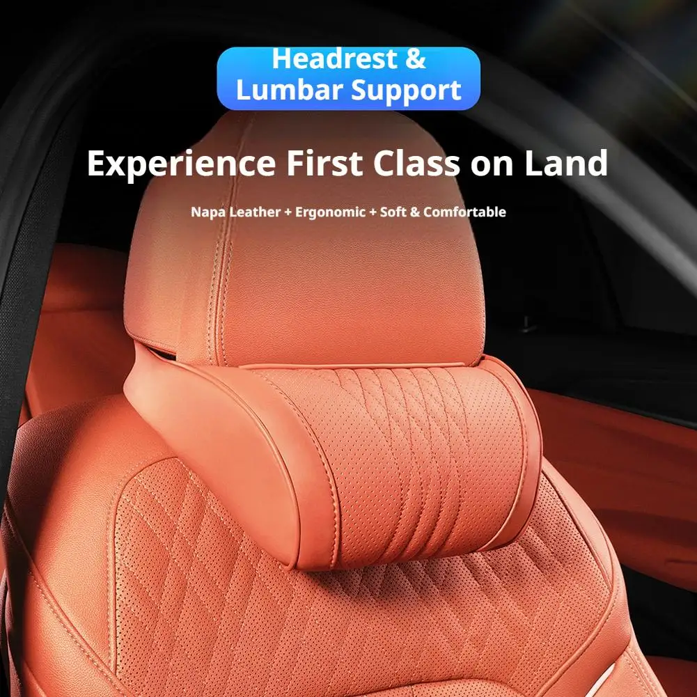 1/2 Stück Auto-Nackenkissen Kopfstützenkissen Ergonomische Unterstützung Atmungsaktives Polster für Schmerzlinderung beim Fahren Innenraumzubehör – Detail 19