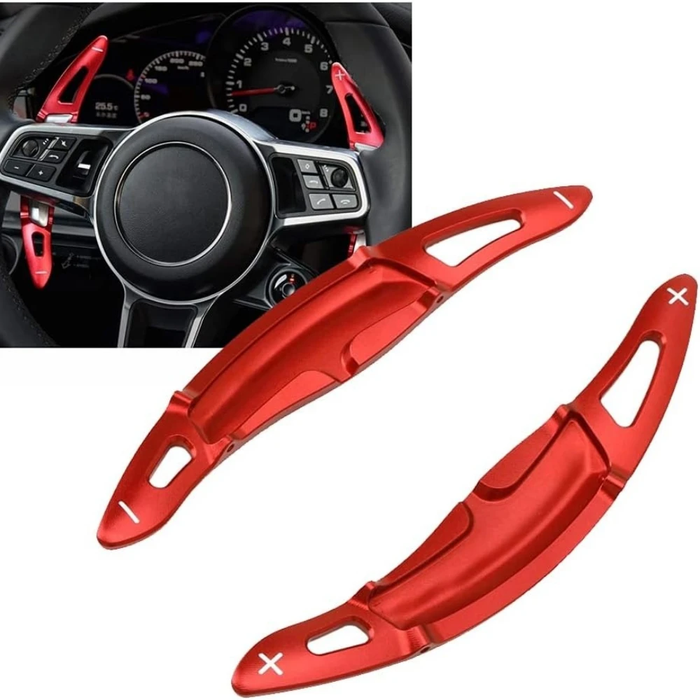 

Steering Wheel Aluminum Paddle Shifter for Porsche Cayenne 2015-18,Macan 2015-21,Panamera 2017-20,911/Boxster 718 series 2017-19