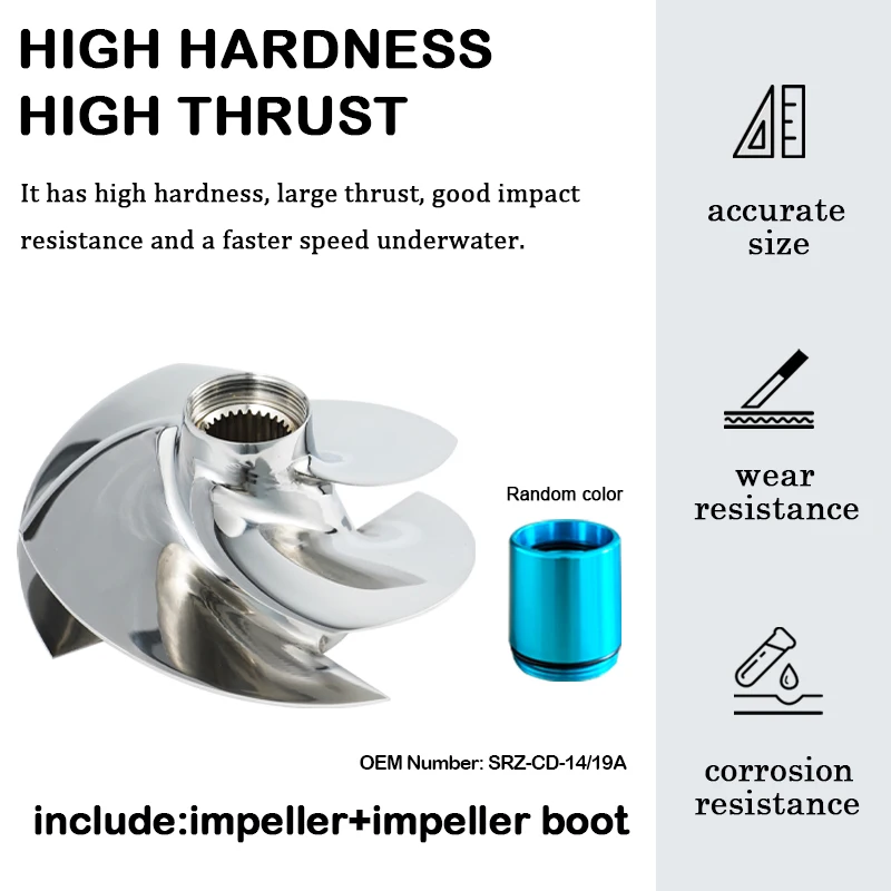 Fit Seadoo Jet Ski Impeller GTX LTD Wake Pro 215 230 RXP RXT 215 RXT 260 Watercraft 4 Blades 159mm Replaced Solas SRZ-CD-14/19A