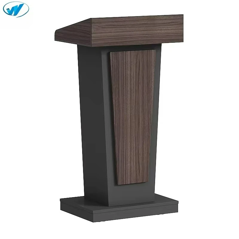 Classic Wooden Speech Table Lecture Table Stand Church Podium Microphone Podium for Events