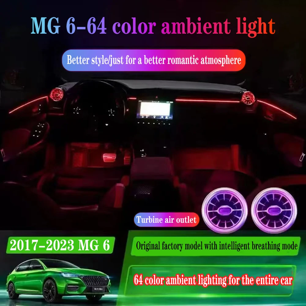 Suitable for the 2017-2023 MG 6 with a perfect central control, embedded light bar, and turbine air outlet, controlled by touch