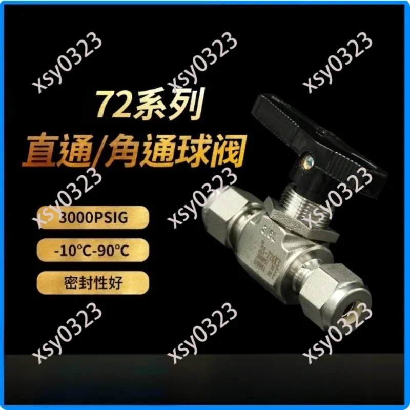 Picture 3: 316L Stainless Steel Two-way Ball Valve, Ferrule Fitting On-off Stop Valve