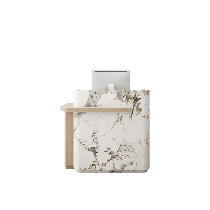 Compact Reception Desk for Salon Clinic Bar Shop Small Front Counter Office Checkout Station Modern Design