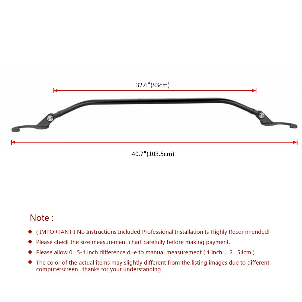 2 in 1 Front and Rear Strut Tie Bar For 92-00 Civic EG EK/93-97 Del Sol/94-01 Integra DC2