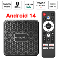 Smart Android TV Box Rockchip RK3518 Google Voice Control Netflix Bluetooth 5.4 Media Player 16GB 64GB Wifi 2.4&5G Set Top Box