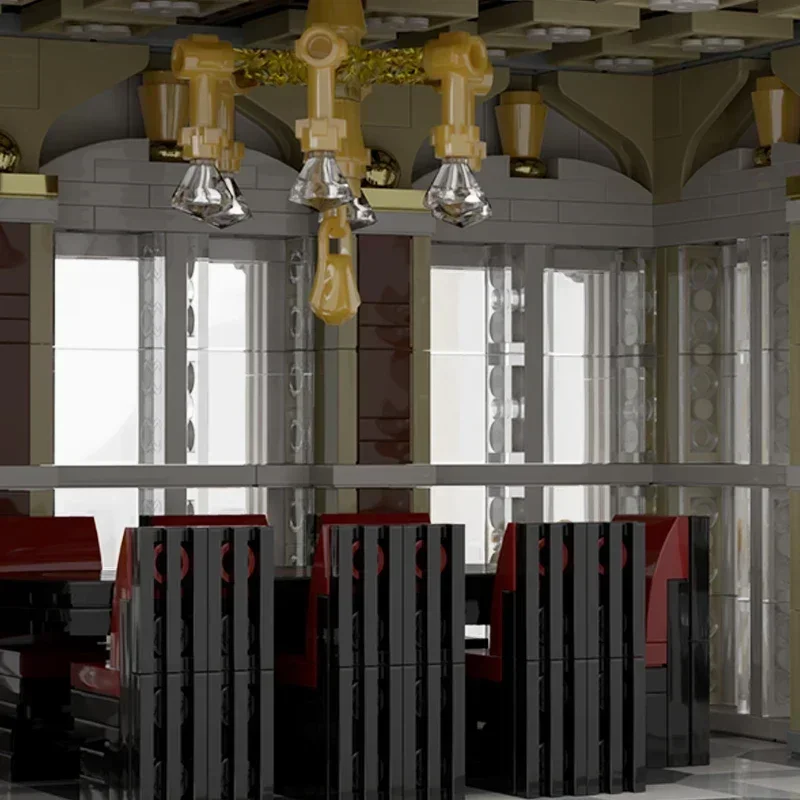 Moc Building Block The Embassy Building Model Technology Brick DIY Assembly  City Street View Toy Holiday Gift