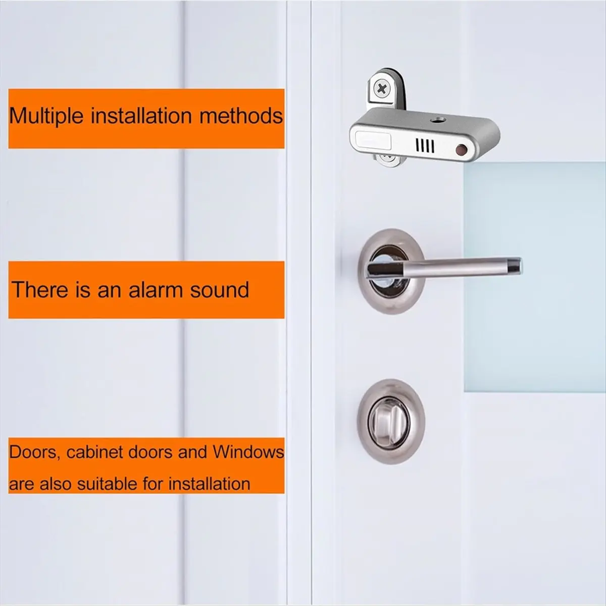 Reliable- Home Security Door Reinforced Lock with Alarm- Child Proof & Burglar Proof Heavy-Duty 3-Way Protection