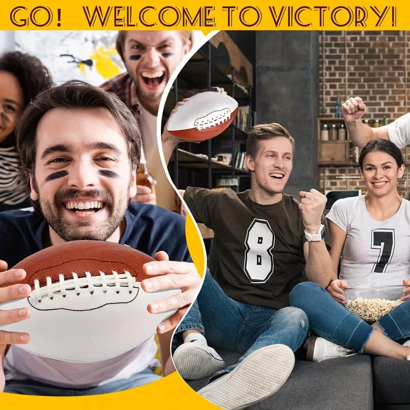 Taglia 3/6/9 Autografo Palloni da calcio americano Trofeo di calcio Regalo memorabile Rugby americano bianco vuoto adatto per partite di rugby