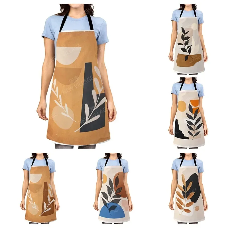 Aesthetic Women kitchen apron kids original Children Waterproof girl  princess waiter work apron oil proof nordic boho plant