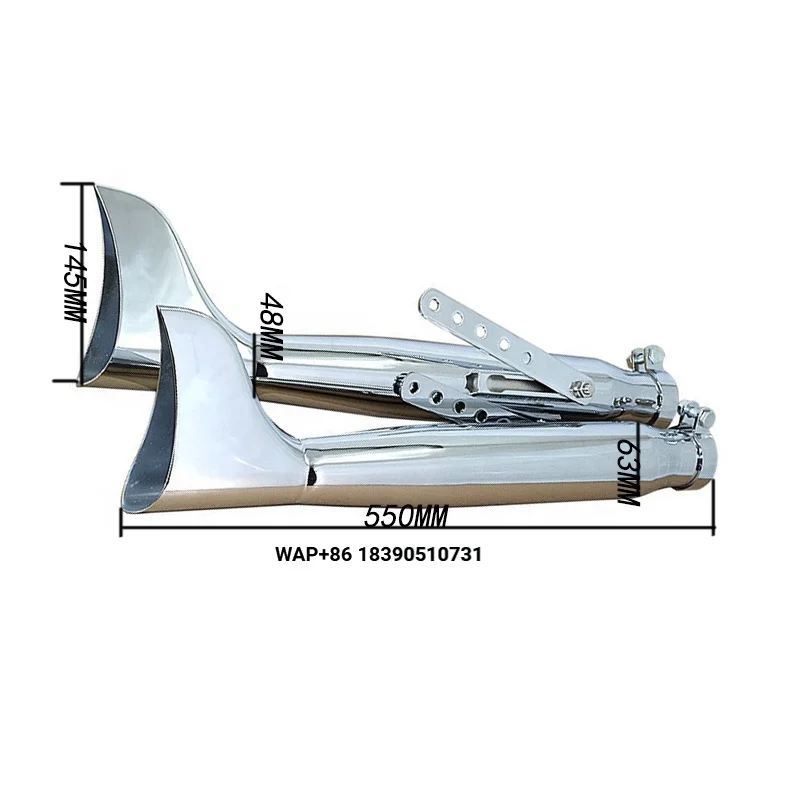 

CQJB Factory High Quality Aluminium Alloy Motorcycle Exhaust System Universal Motorcycle Exhaust Pipe Muffler