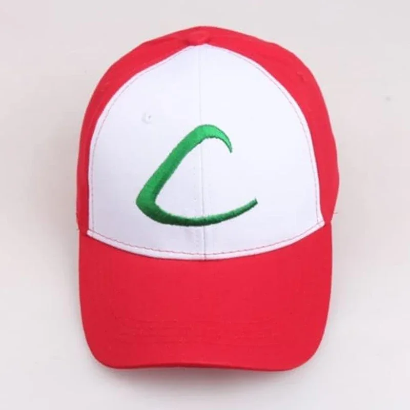 Anime Ash Ketchum Hat Pokemon Ash Ketchum Cosplay Cap Unisex Embroidery Baseball Cap Pocket Snapback Adjustable Hats Prop