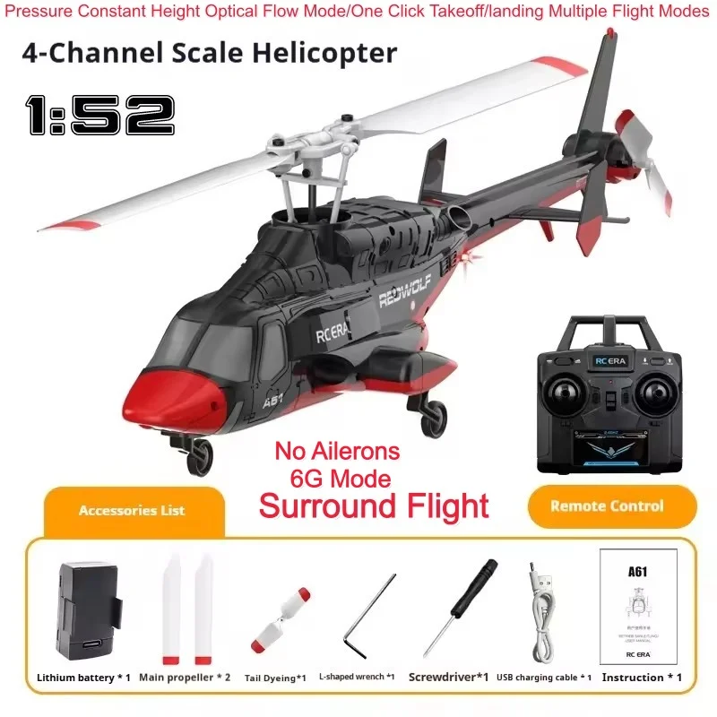 Professional Flybarless 6G Mode Stunt MINI Remote Control Helicopter 4CH 6Axis Gyro Optical Flow Altitude Hold RC Helicopter Toy