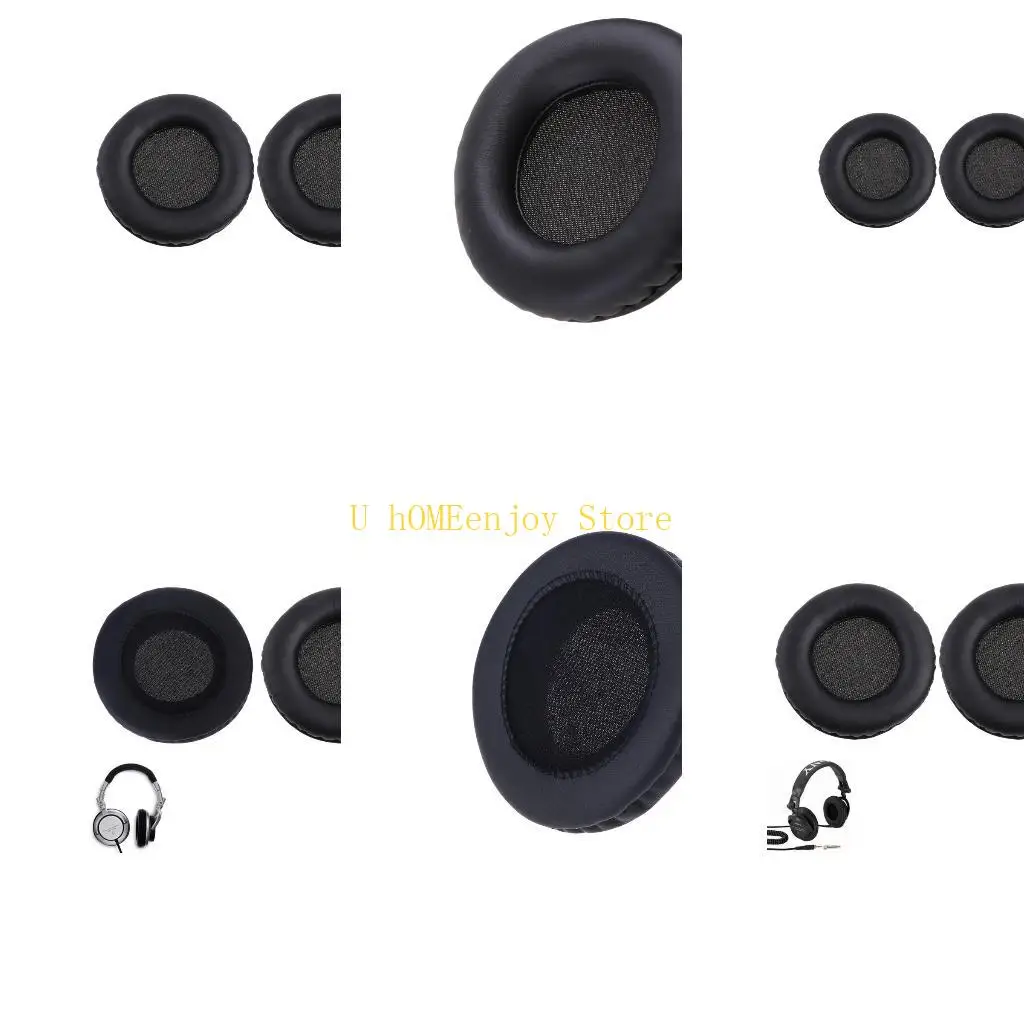 B0KF 2pcs Black Replacement Ear Pads Cushion Parts For MDR-V700 Z700DJ Headsets