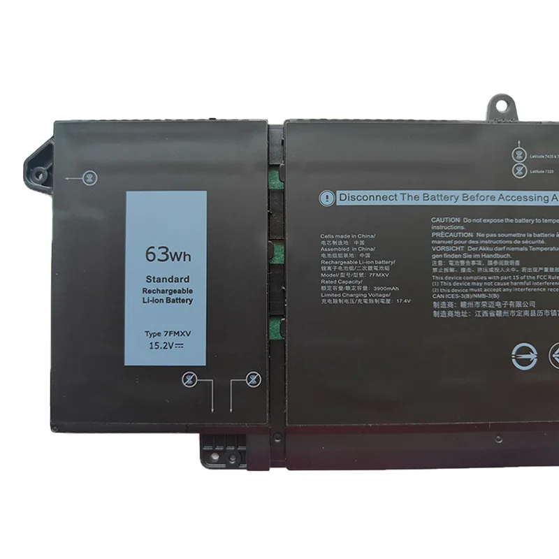7FMXV аккумулятор для ноутбука Dell Latitude 5320 7320 7420 7520 Latitude 5320 2-в-1/7320 2-в-1 P134G001 0TN2GY 9JM71 4M1JN 1PP63