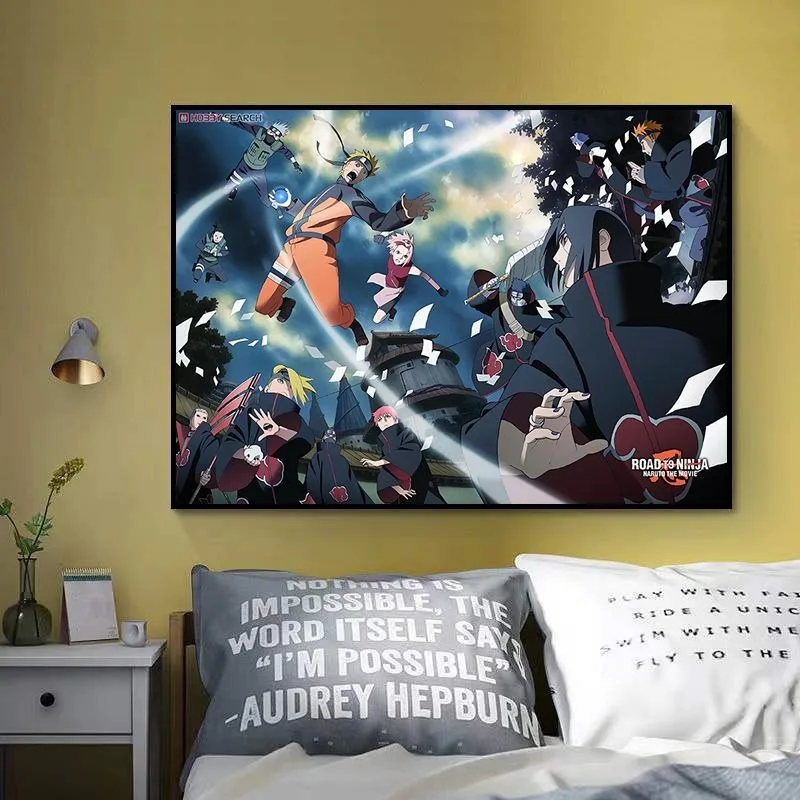 Recuerda el cuadro en lienzo del Sensei del equipo 7, Kakashi Hatake, arte nostálgico de Naruto para la habitación de los verdaderos fans