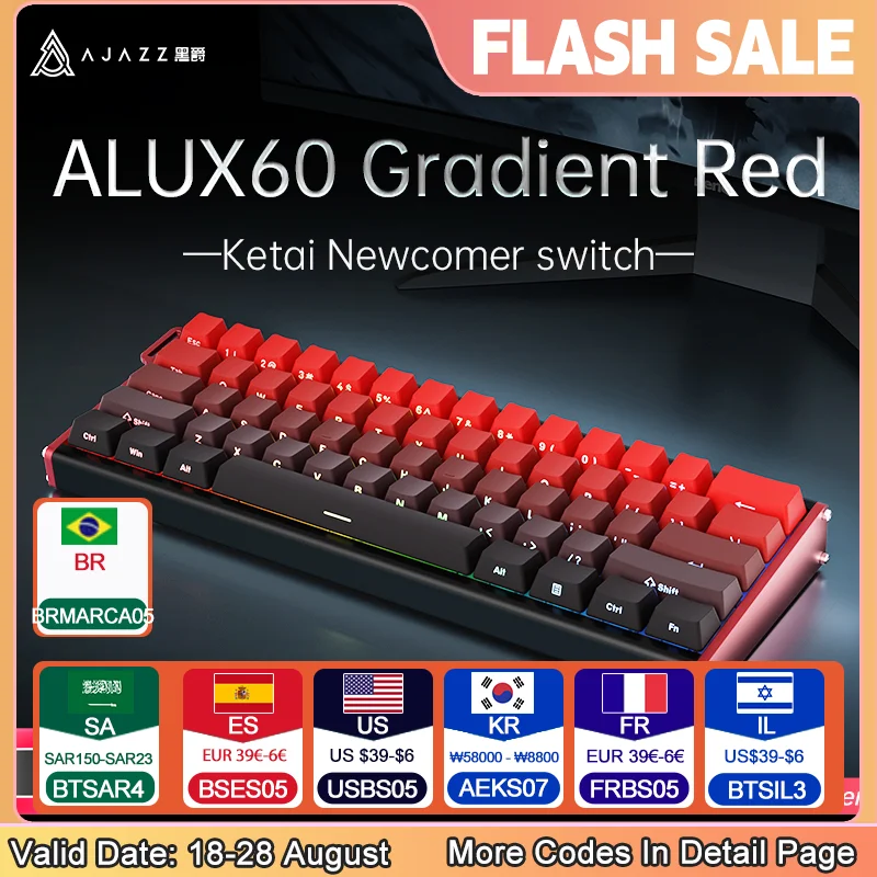

ALUX60 All Aluminum Wired Gaming Magnetic Shaft Keyboard 8K Support Music Rhythmic Lighting All Keys Hot Swappable
