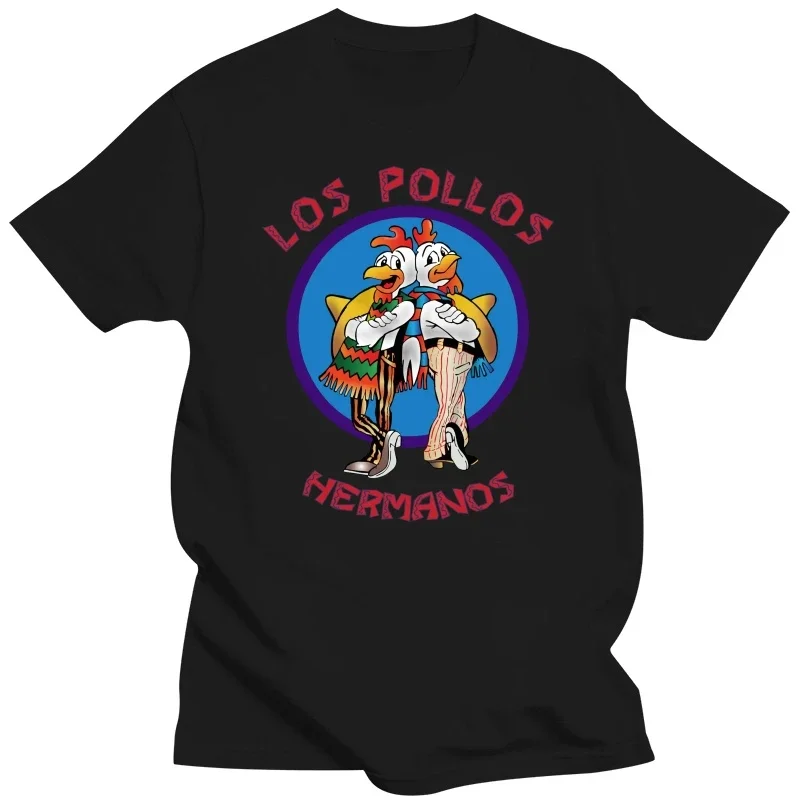 

New Men's high quality T-shirt 100% cotton Breaking Bad Los Pollos chicken brothers printed casual funny tshirt for men