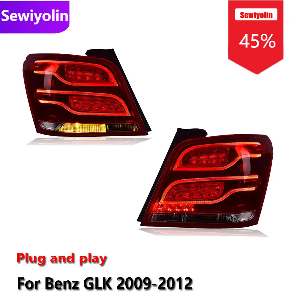 

Sewiyolin Car DRL LED Tail Light Assemblies For Benz GLK 2009-2012 Auto Fog DRL Brake Turn Signal Lamp Plug And Play