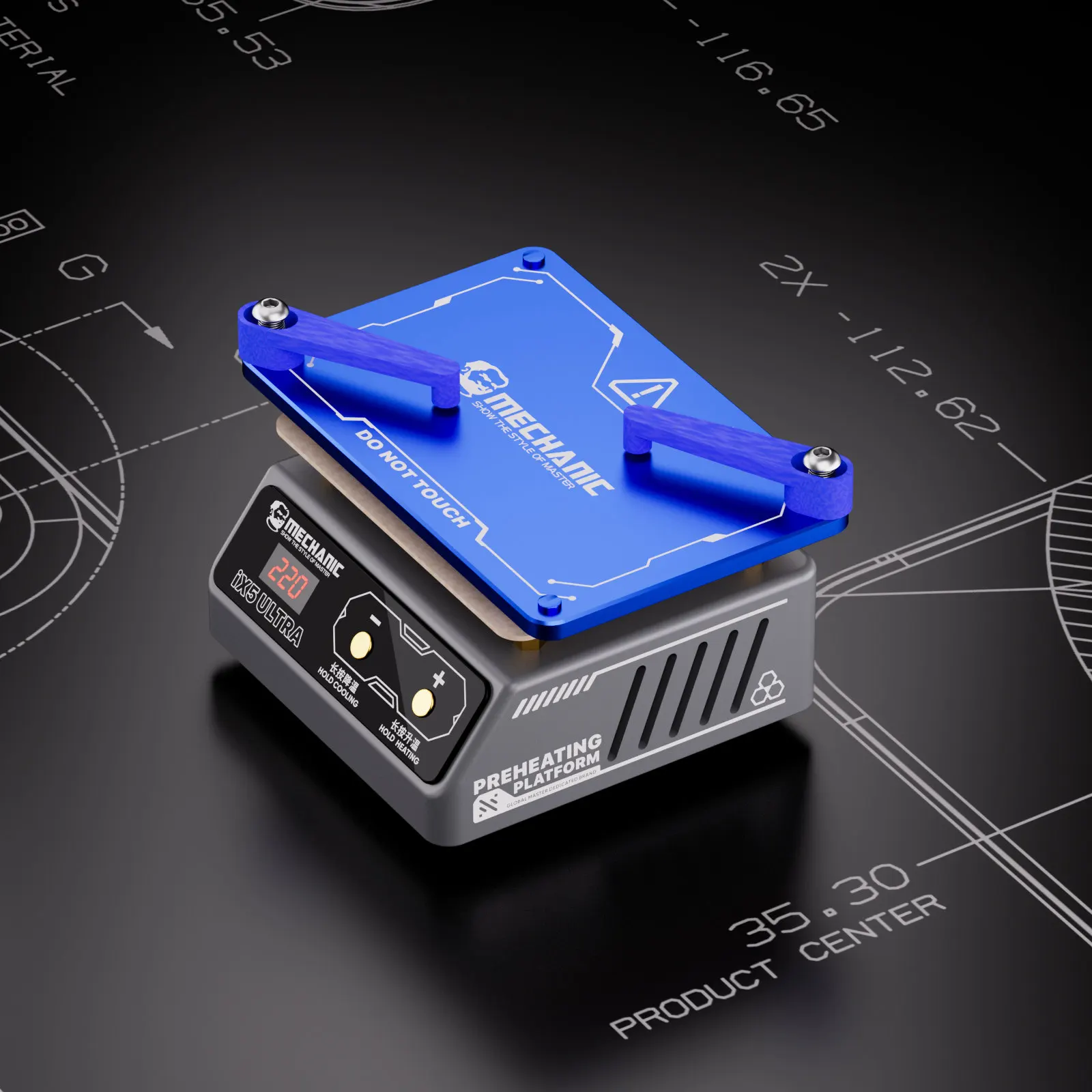 Многослойная подогревательная станция MECHANIC IX5, термостатическая платформа для ремонта материнских плат Android/IPhoneX-14Pro Max