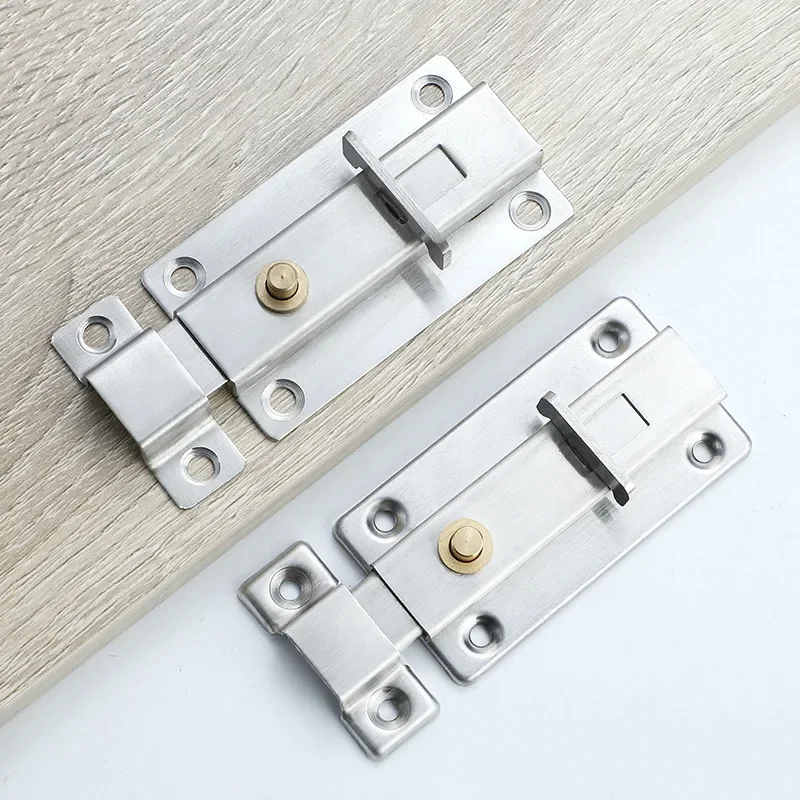 Stainless Steel Spring Latch Door Lock Toilet 3/4 Inches Self Elastic Button Latch Lock Door and Window Accessories