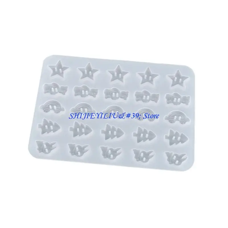 E21F Button Silicone Molds Epoxy Resin  Casting Molds for DIY Jewelry Making Crafts