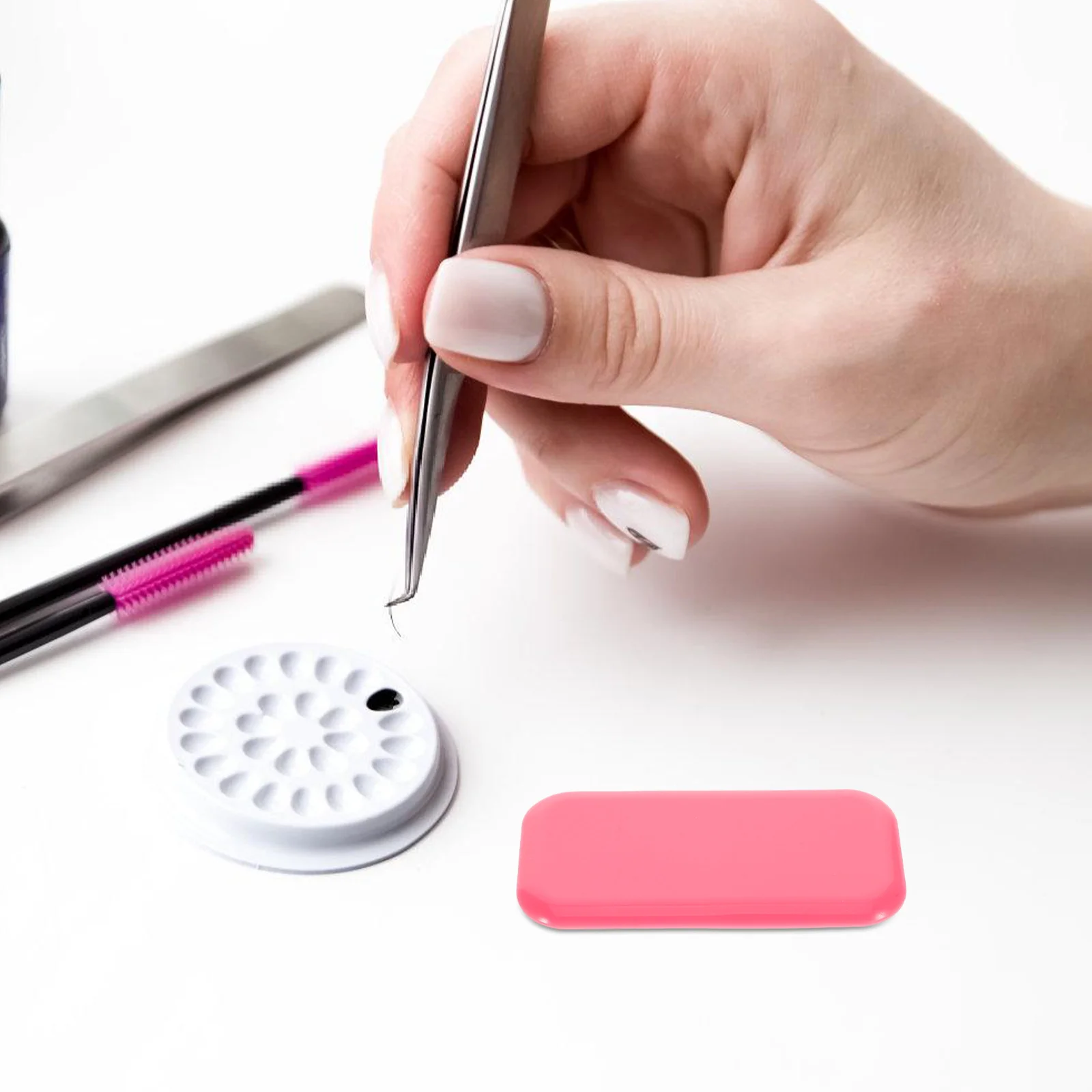 

2Pcs Silicone Forehead Cushion Eyelash Extension Pad Soft Lash Lift Tools Reusable Eyelash Glue Holder Grafting Accessories