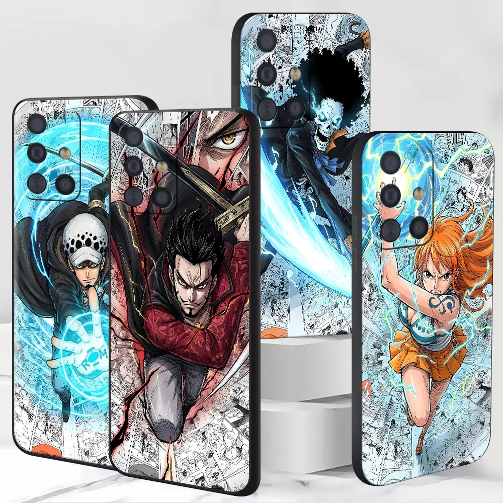 Dracule Mihawk Nico Robin Case for Samsung Galaxy A17 A15 A16 A14 A11 A27 A25 A55 A54 A13 A33 A52 A21s A51 Black TPU Phone Cover