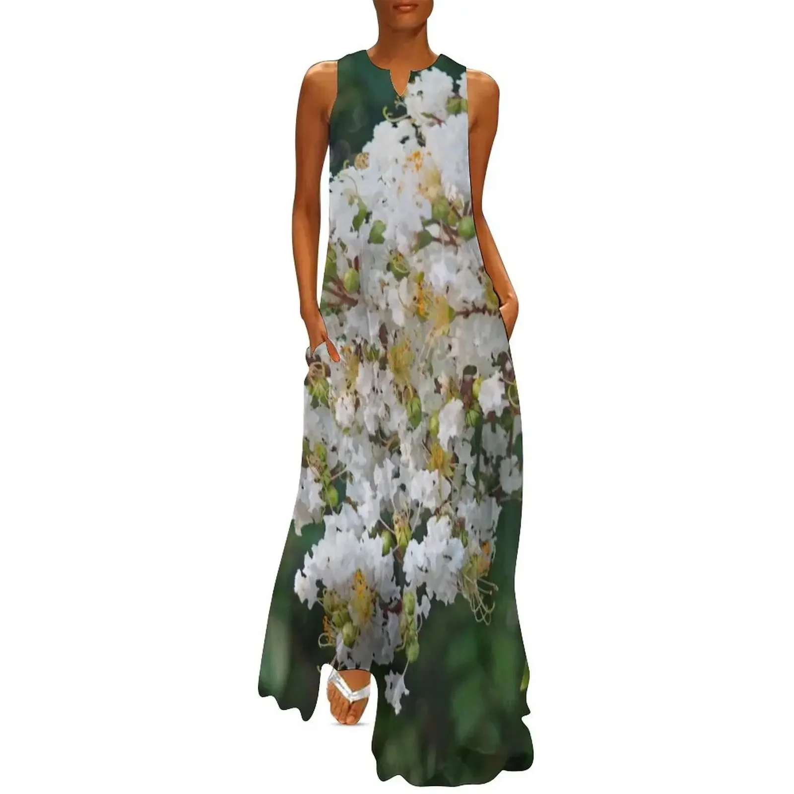 

White Hydrangea 622 Long Dress dresses summer Dress for pregnant women summer dress korean women summer woman 2025