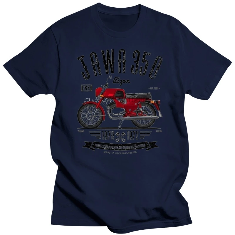 Jawa 350 633 Bizon T-shirt Cool Men Sports Short Sleeve