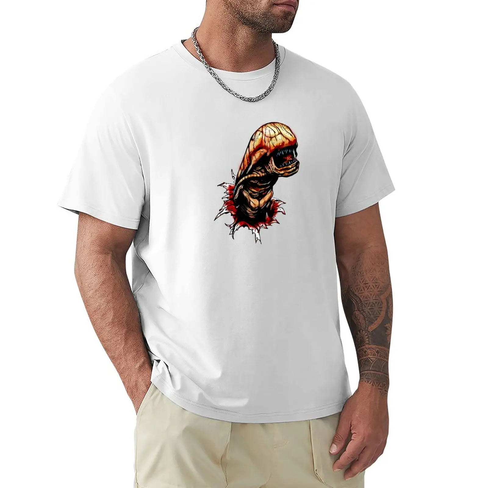 

Chestburster T-shirt customs design your own boys animal print t shirt men