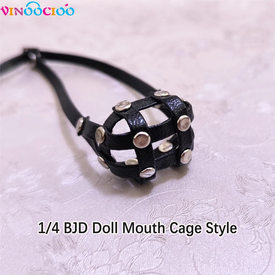 BJD Doll Mouth Cage Photo Props 1/4 1/6 1/3 BJD Doll Uncle Doll Choker Leadrope and Bite Stopper Mouth Chain Accessories