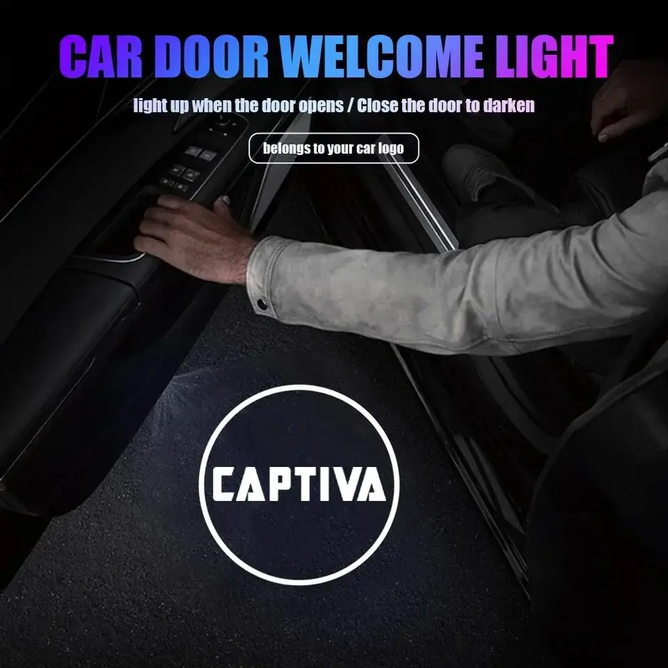 

2 шт. светодиодный проектор для дверей автомобиля, приветственный призрак, теневой светильник, аксессуары для Chevrolet Captiva 2007-2018