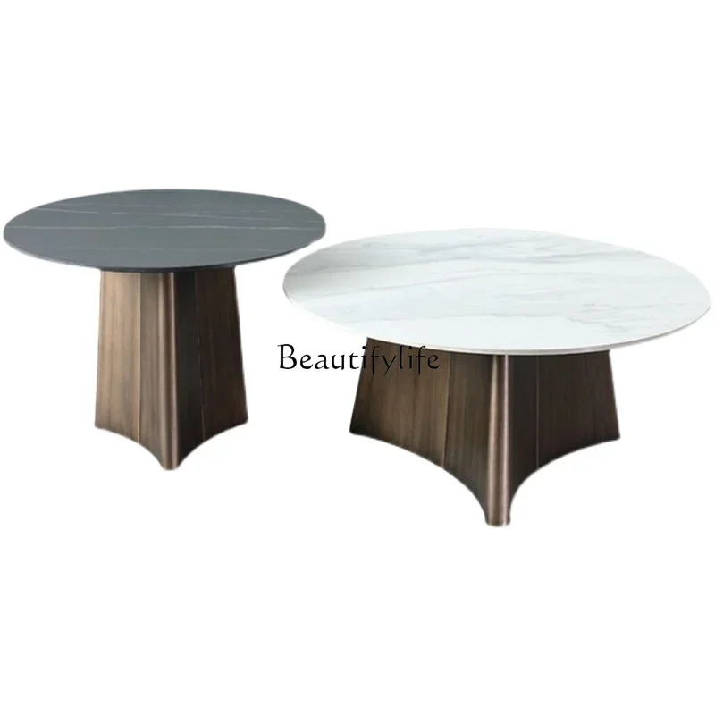 

LJY-*Italian rock slab coffee table modern simple Nordic designer size round living room combination