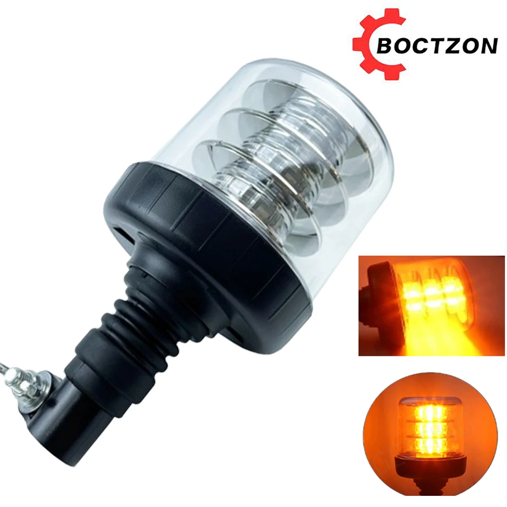 

12V 24V LED Amber Waterproof Warning Emergency Strobe Light Safety Police Flashing Beacon Rotating Signal Truck Tractor Vehicle