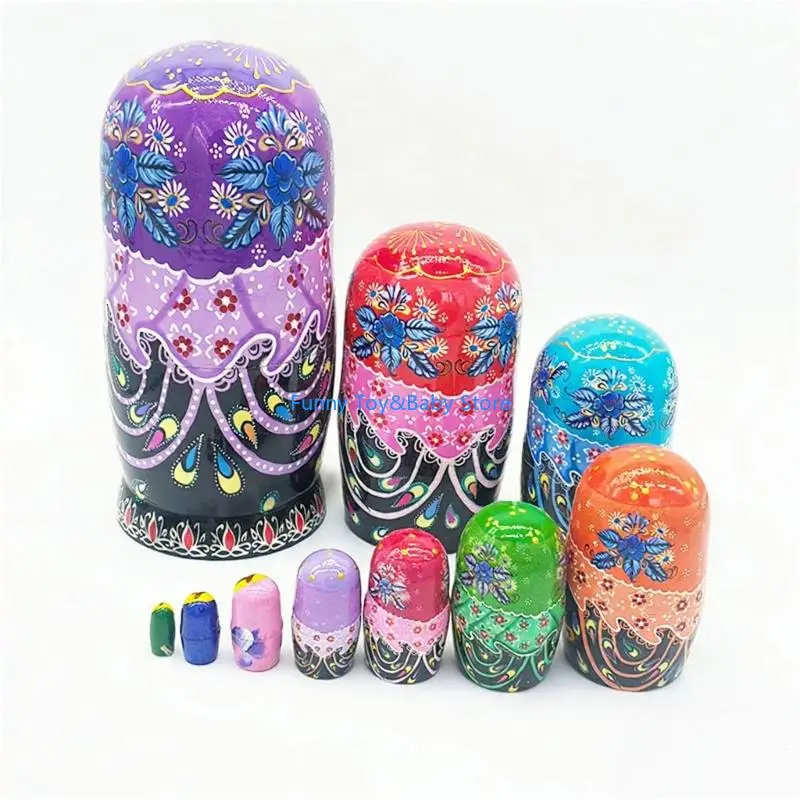 Tradizionale bambola russa nidificazione Matrioska in legno giocattolo per bambini che incoraggia creatività e lo sviluppo