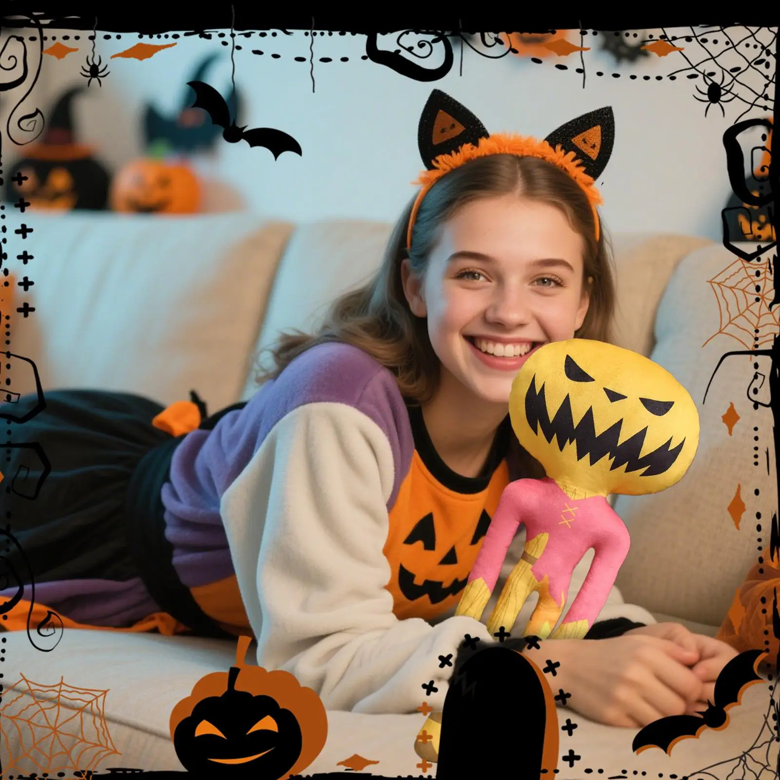 Halloween Gefülltes Skelett Huggable Cuddly Skull Kissen Festliche Home Party Dekorationen Schädel Kissen Für Couch Sofa Bett Wohnzimmer