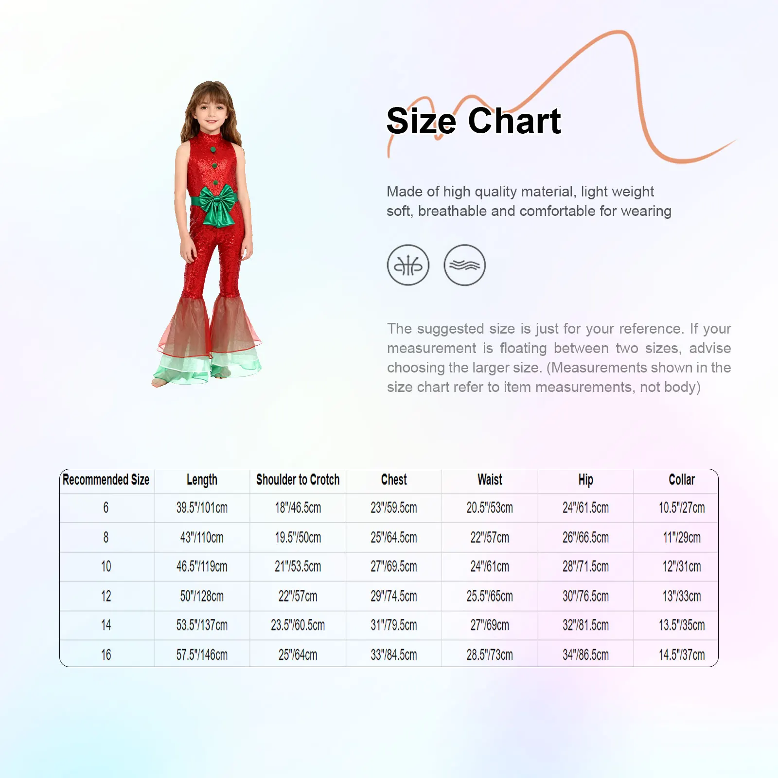 زي مسابقة الرقص للفتيات الكبيرات على شكل قصب الحلوى لعيد الميلاد مع فيونكة وأرجل واسعة بطول كامل بدلة قفز Unitard #3