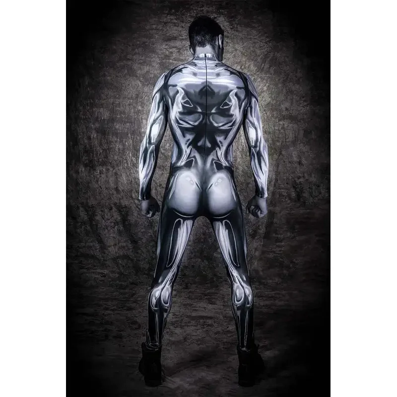 Halloween Silver Surfer Cosplay Costume Zentai Suit Superhero Bodysuit Adults  Jumpsuits