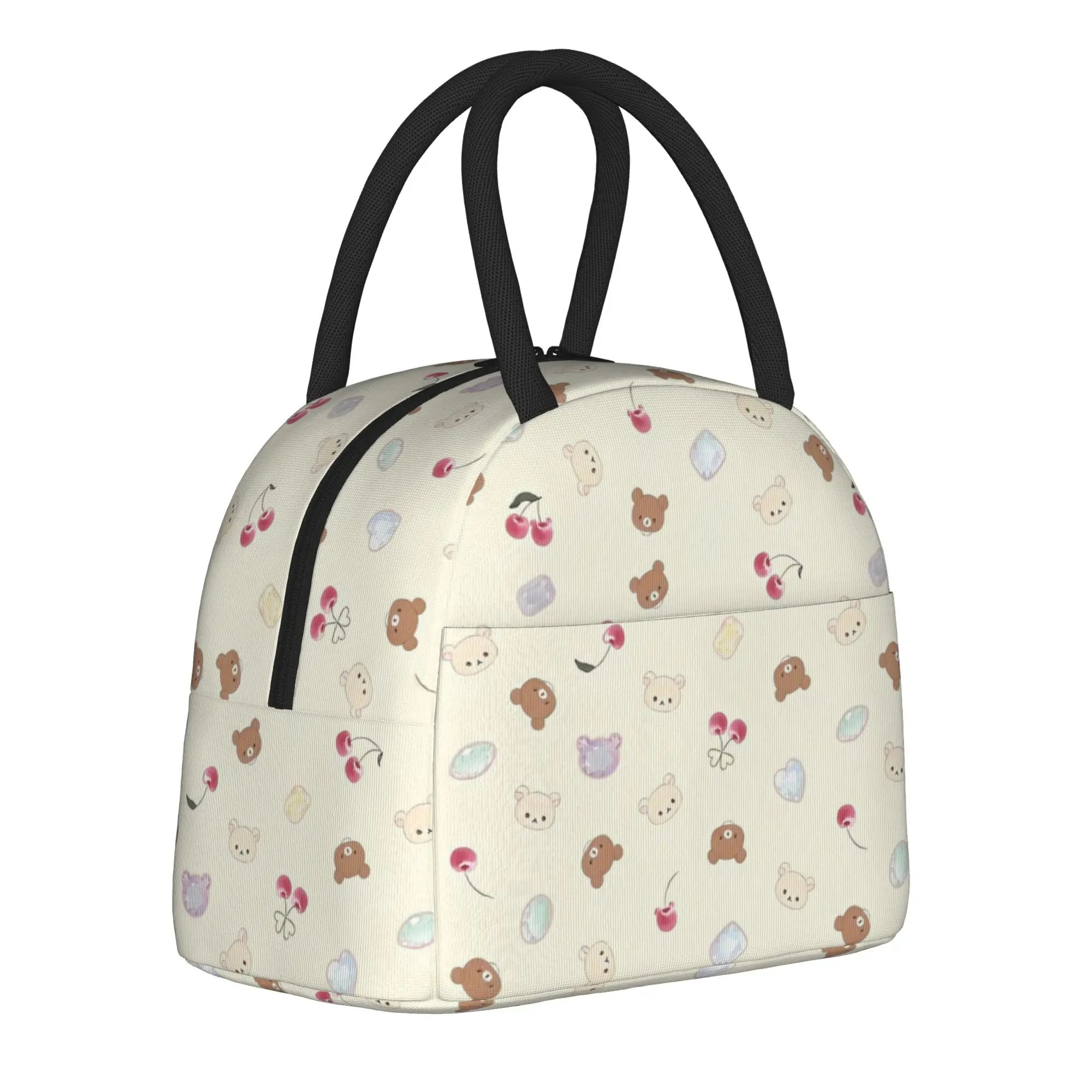Rilakkuma Cartoon Insulated Lunch Bags High Capacity  Lunch Container Cooler Bag Tote Lunch Box School  Travel Bento Pouch