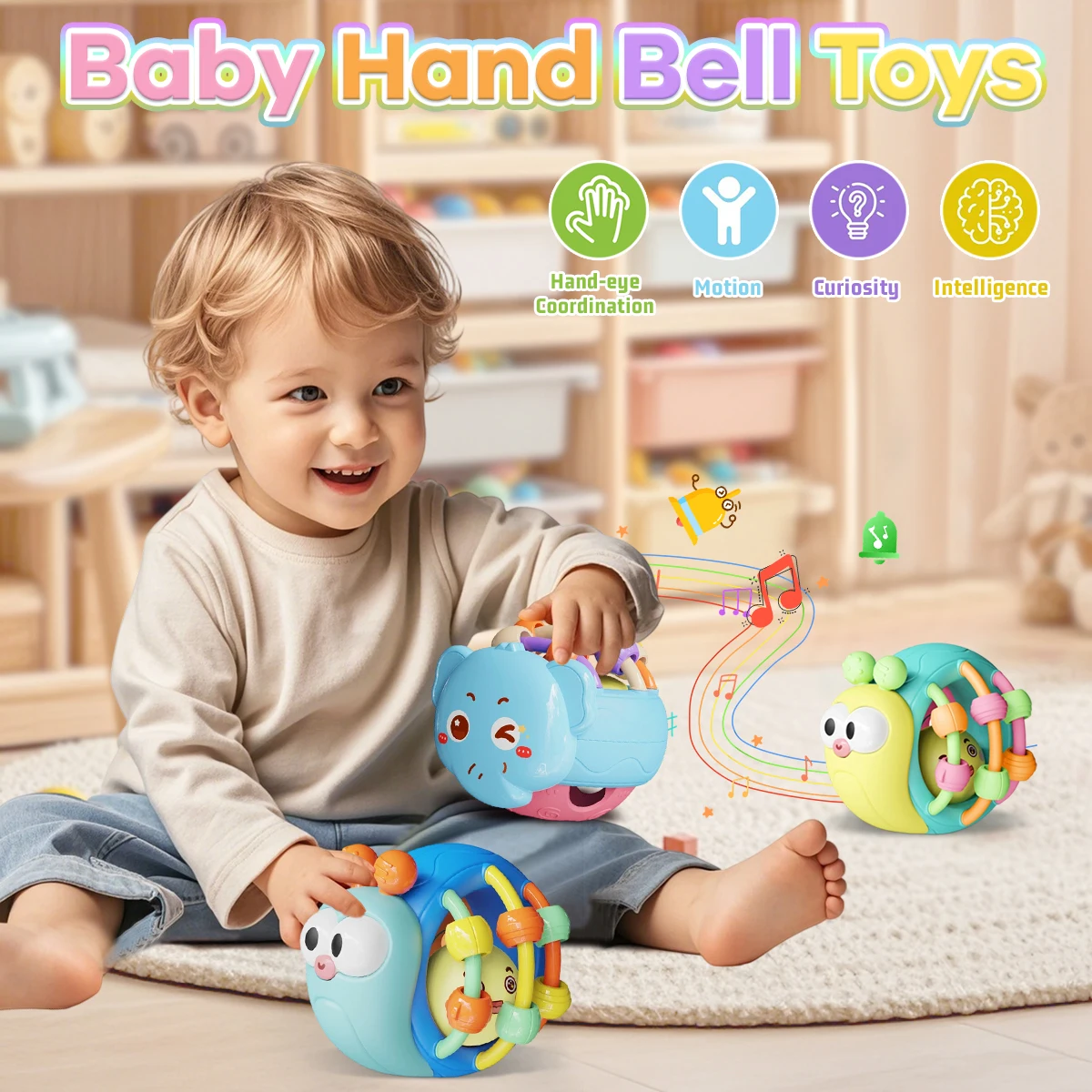 طفل اليد فهم الكرة حشرجة الموت المعزي لعبة ألعاب تعليمية حسية كرات نشاط الطفل الزحف اللعب 0 6 12 شهرا لطيف