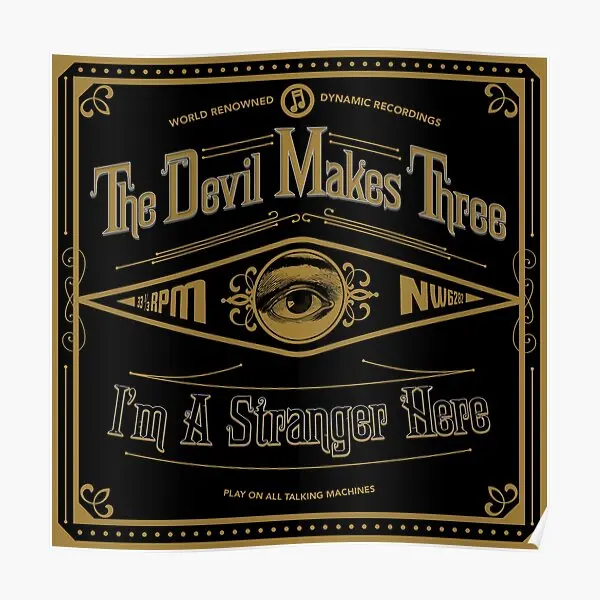 The Devil Makes Three  Poster Art Mural Picture Vintage Room Decor Funny Painting Print Wall Decoration Home Modern No Frame