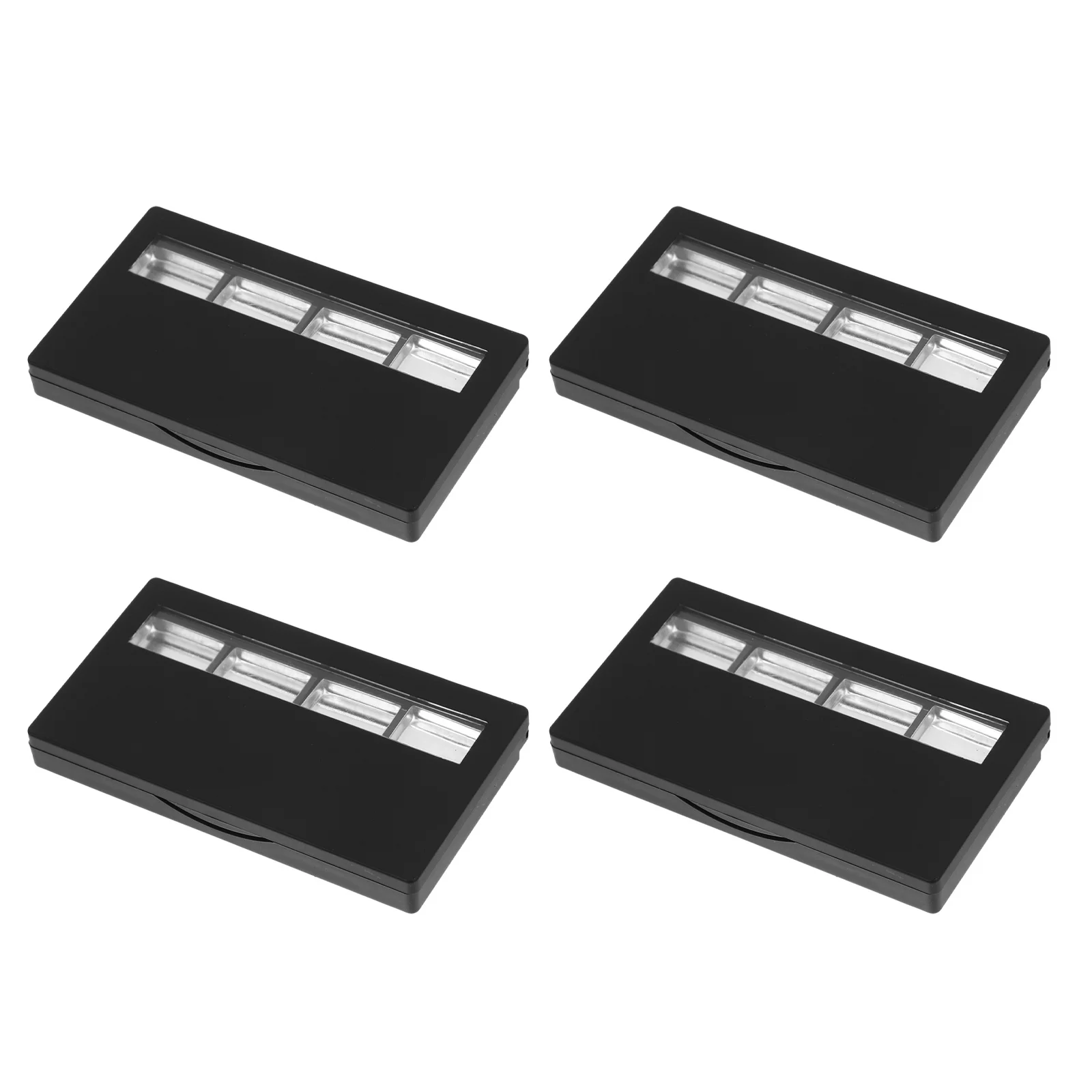 

4Pcs Empty Eyeshadow Palettes Black Small Compact DIY Makeup Organizer for Daily Travel Use Empty Eyeshadow Box